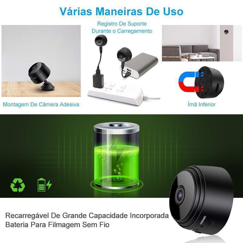 (46% OFF) Micro Câmera HD PRO - Câmera de vigilância remota - Magazine Variedades