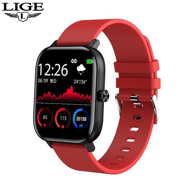 Lançamento 2021 Relógio LIGE Completo Bluetooth Ligação Mensagens SmartWatch Tela Cheia Fitness - PEPE ATACADISTA